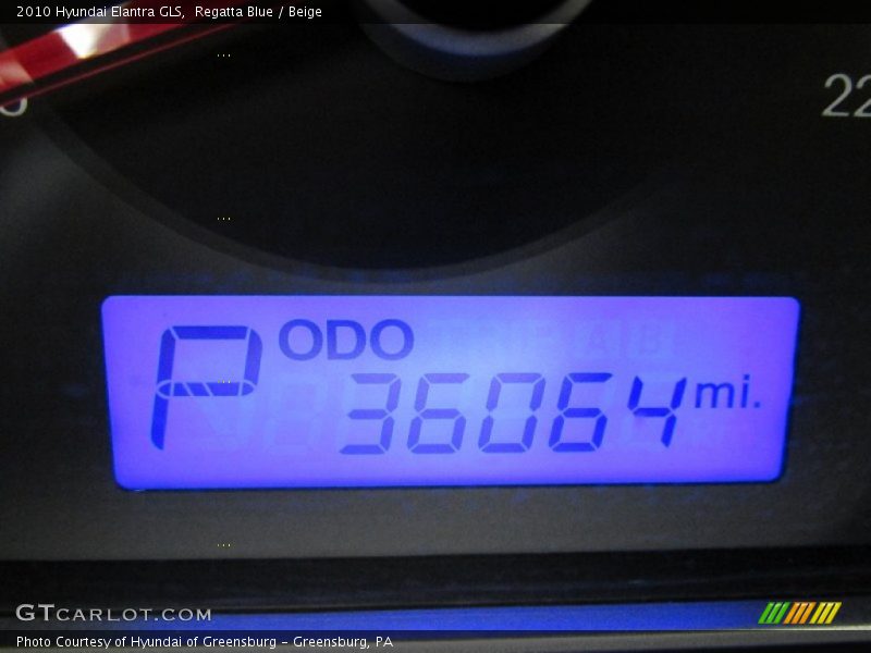 Regatta Blue / Beige 2010 Hyundai Elantra GLS