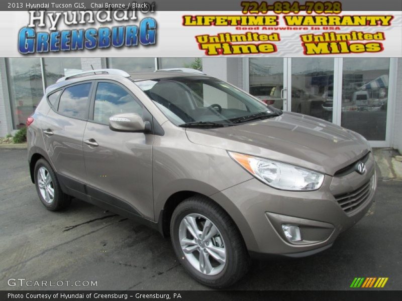 Chai Bronze / Black 2013 Hyundai Tucson GLS