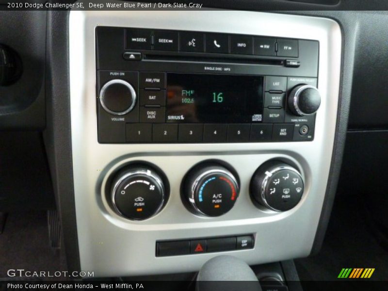 Deep Water Blue Pearl / Dark Slate Gray 2010 Dodge Challenger SE