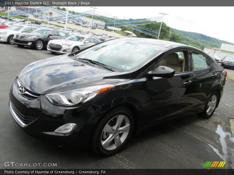 Midnight Black / Beige 2013 Hyundai Elantra GLS