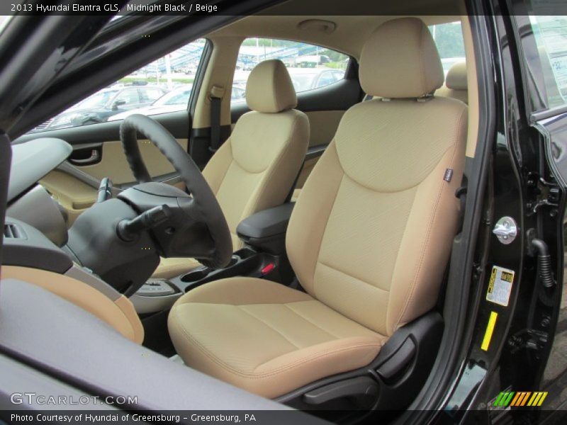 Midnight Black / Beige 2013 Hyundai Elantra GLS
