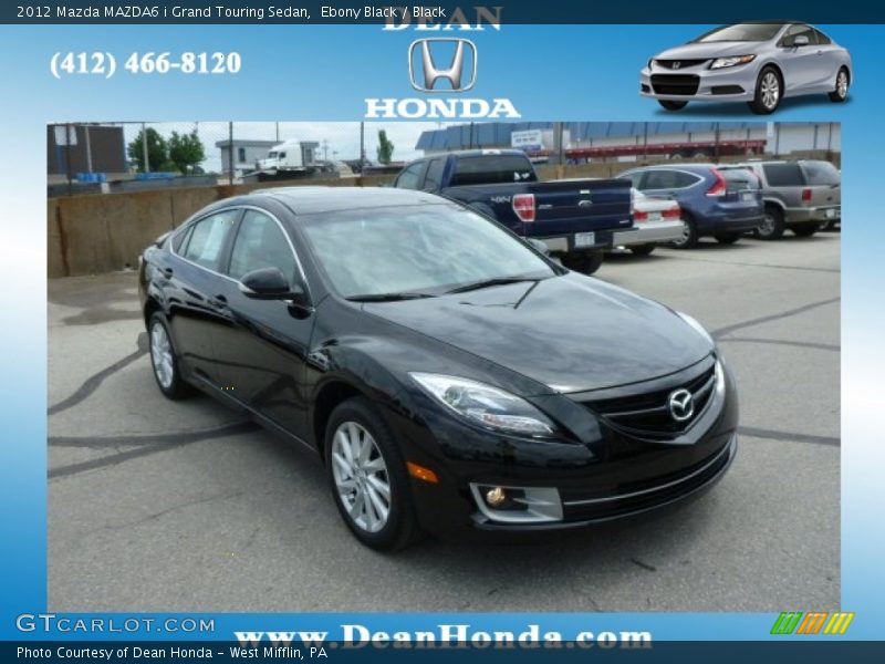 Ebony Black / Black 2012 Mazda MAZDA6 i Grand Touring Sedan
