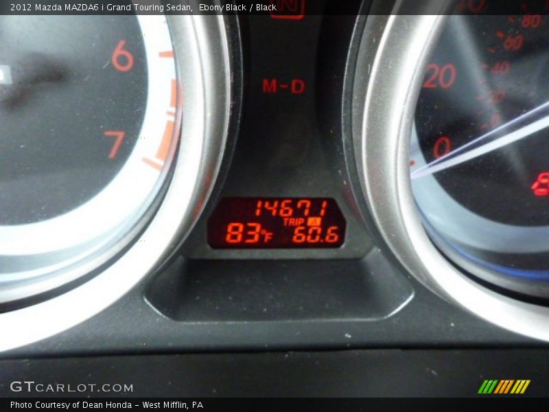 Ebony Black / Black 2012 Mazda MAZDA6 i Grand Touring Sedan