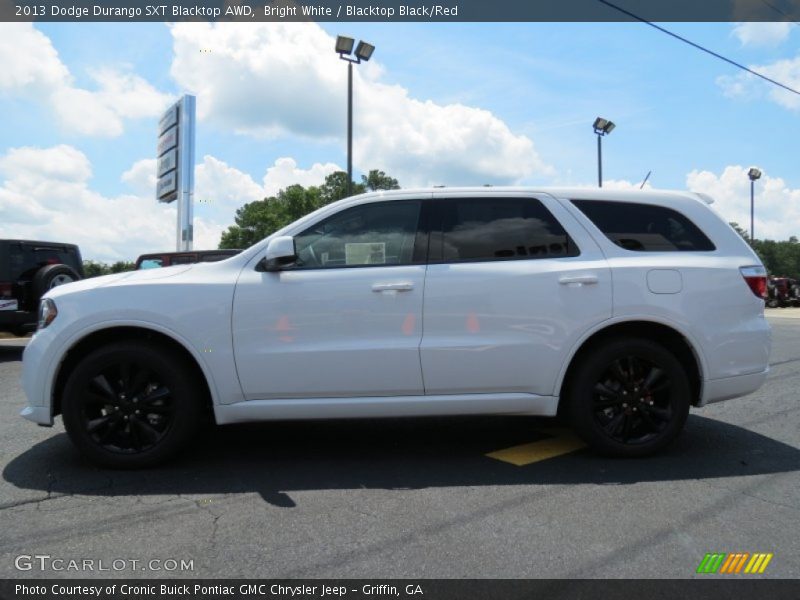 Bright White / Blacktop Black/Red 2013 Dodge Durango SXT Blacktop AWD