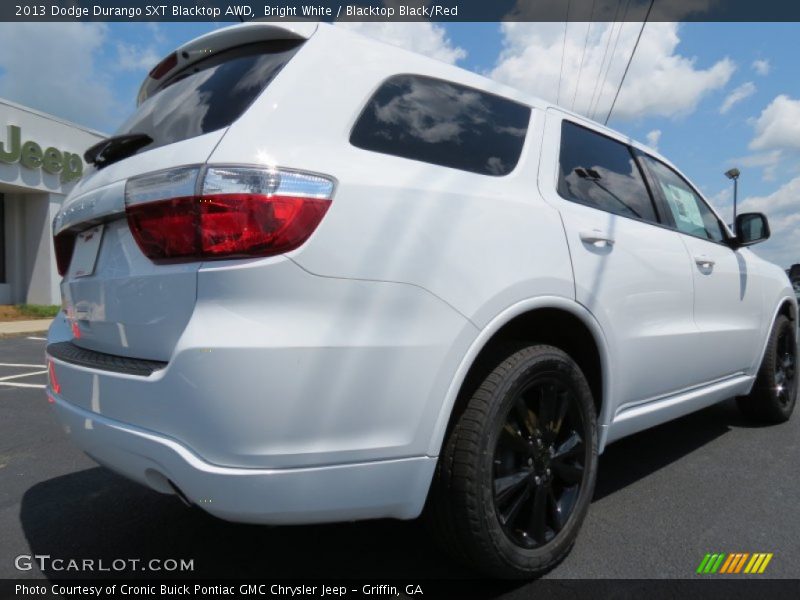 Bright White / Blacktop Black/Red 2013 Dodge Durango SXT Blacktop AWD