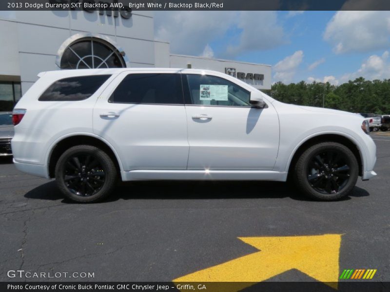 Bright White / Blacktop Black/Red 2013 Dodge Durango SXT Blacktop AWD