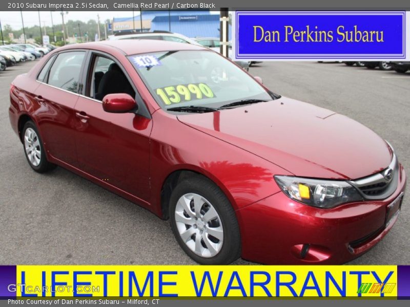 Camellia Red Pearl / Carbon Black 2010 Subaru Impreza 2.5i Sedan