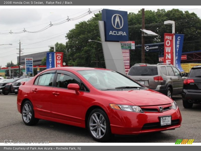 Rallye Red / Black 2008 Honda Civic Si Sedan