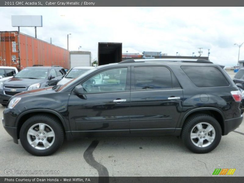 Cyber Gray Metallic / Ebony 2011 GMC Acadia SL