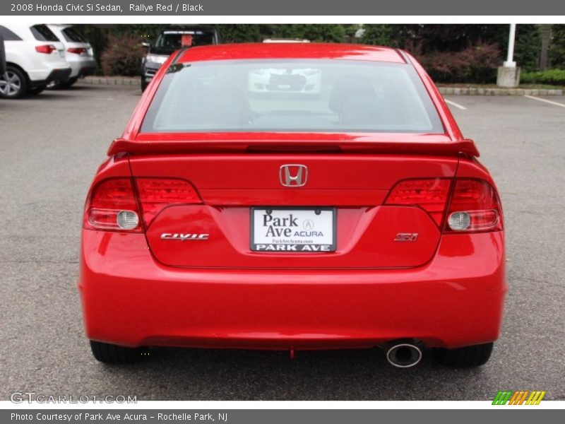 Rallye Red / Black 2008 Honda Civic Si Sedan