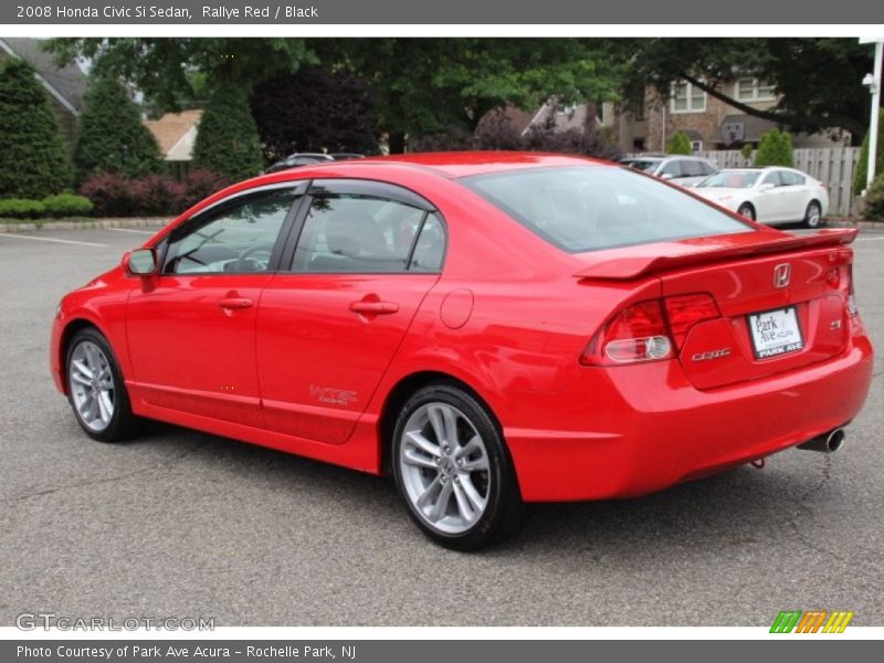 Rallye Red / Black 2008 Honda Civic Si Sedan