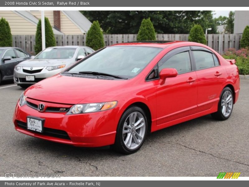 Rallye Red / Black 2008 Honda Civic Si Sedan
