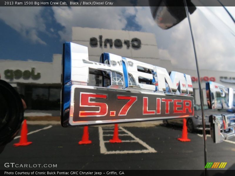 Black / Black/Diesel Gray 2013 Ram 1500 Big Horn Crew Cab