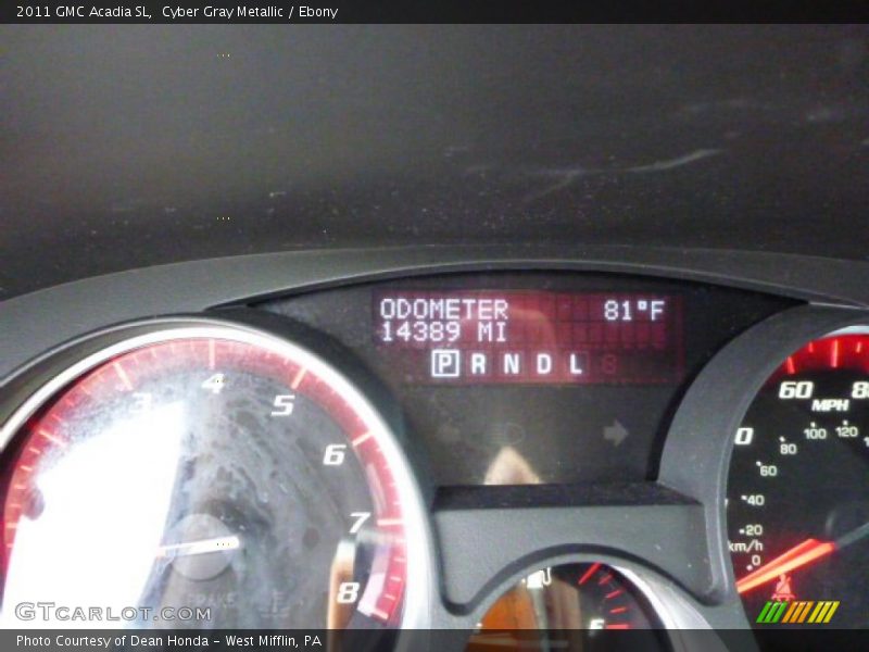 Cyber Gray Metallic / Ebony 2011 GMC Acadia SL