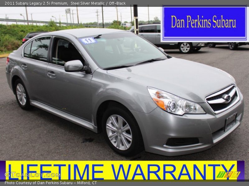 Steel Silver Metallic / Off-Black 2011 Subaru Legacy 2.5i Premium