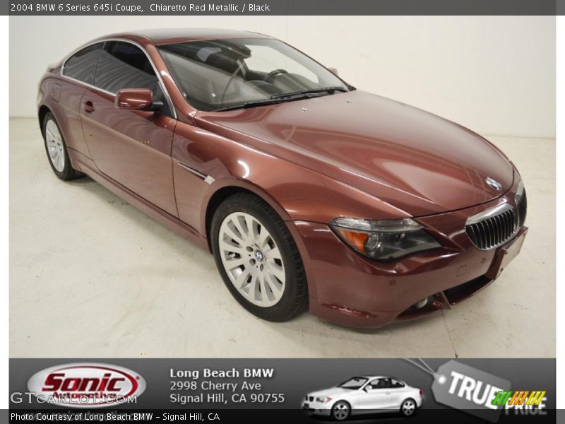 Chiaretto Red Metallic / Black 2004 BMW 6 Series 645i Coupe