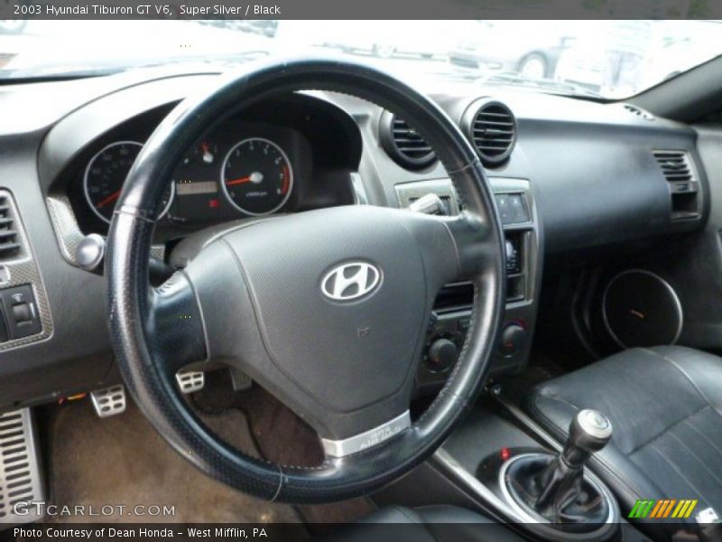 Super Silver / Black 2003 Hyundai Tiburon GT V6