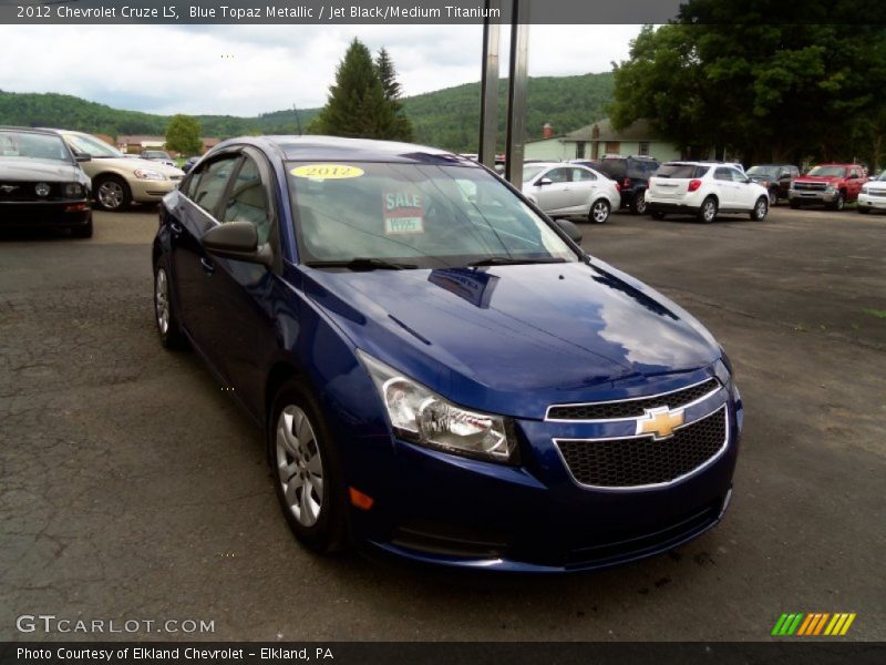 Blue Topaz Metallic / Jet Black/Medium Titanium 2012 Chevrolet Cruze LS