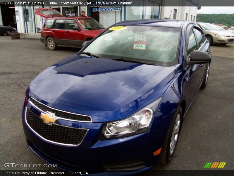 Blue Topaz Metallic / Jet Black/Medium Titanium 2012 Chevrolet Cruze LS