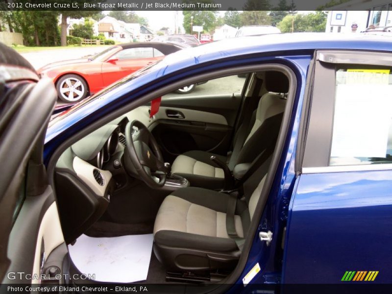Blue Topaz Metallic / Jet Black/Medium Titanium 2012 Chevrolet Cruze LS