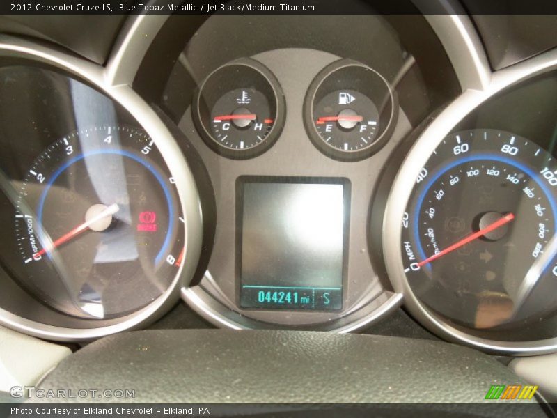 Blue Topaz Metallic / Jet Black/Medium Titanium 2012 Chevrolet Cruze LS