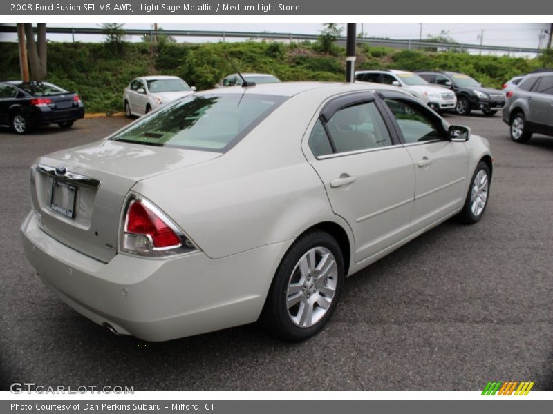 Light Sage Metallic / Medium Light Stone 2008 Ford Fusion SEL V6 AWD