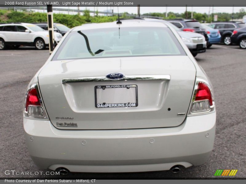 Light Sage Metallic / Medium Light Stone 2008 Ford Fusion SEL V6 AWD