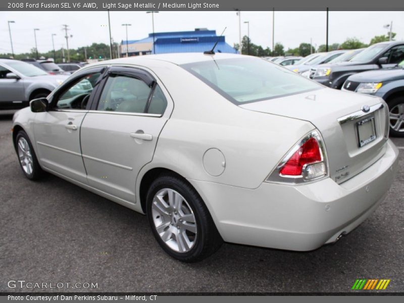 Light Sage Metallic / Medium Light Stone 2008 Ford Fusion SEL V6 AWD