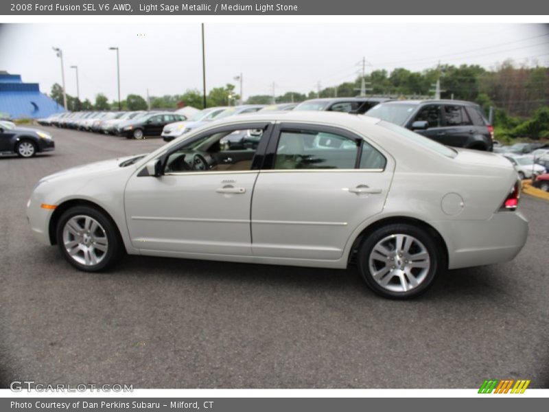 Light Sage Metallic / Medium Light Stone 2008 Ford Fusion SEL V6 AWD