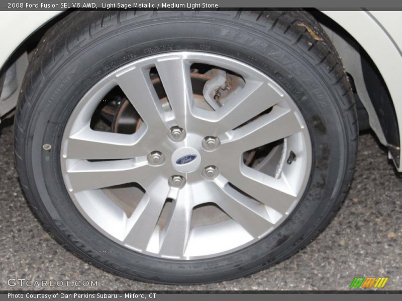 Light Sage Metallic / Medium Light Stone 2008 Ford Fusion SEL V6 AWD