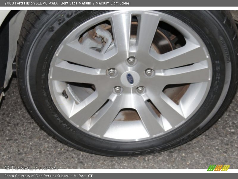 Light Sage Metallic / Medium Light Stone 2008 Ford Fusion SEL V6 AWD