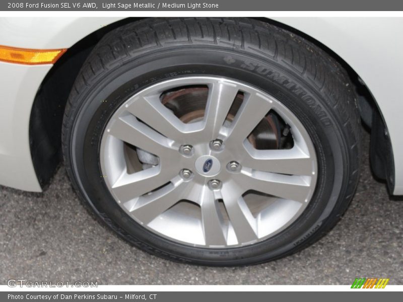Light Sage Metallic / Medium Light Stone 2008 Ford Fusion SEL V6 AWD