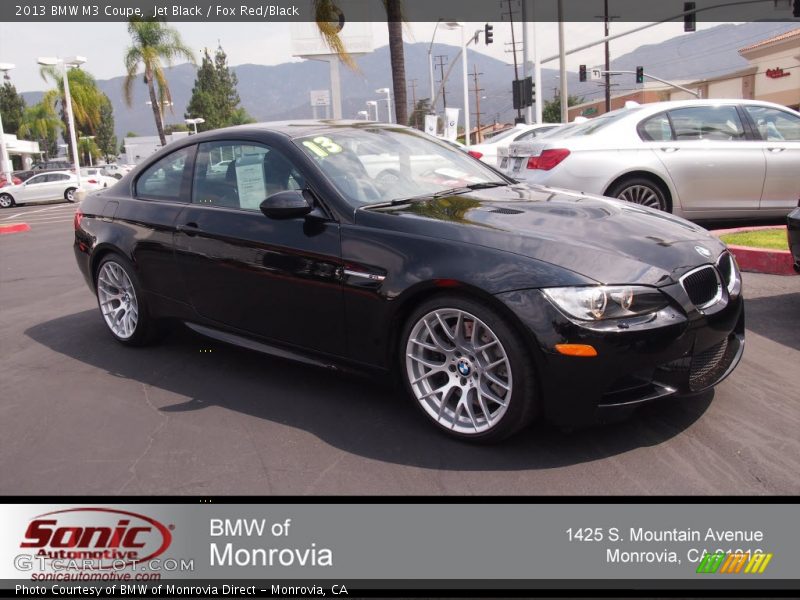 Jet Black / Fox Red/Black 2013 BMW M3 Coupe