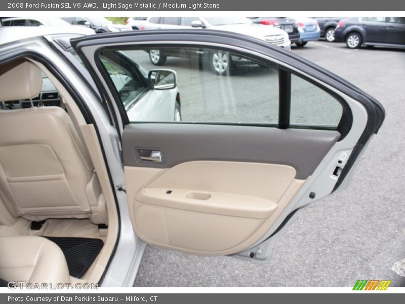 Light Sage Metallic / Medium Light Stone 2008 Ford Fusion SEL V6 AWD