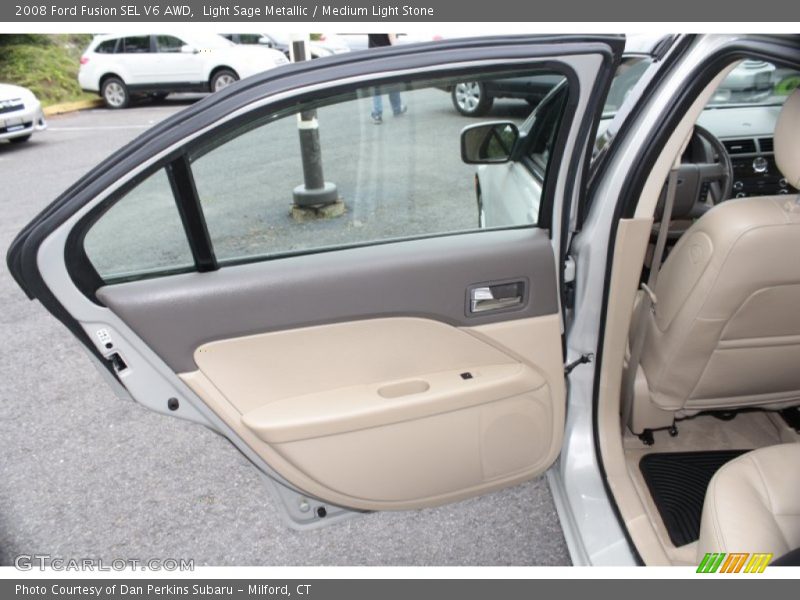 Light Sage Metallic / Medium Light Stone 2008 Ford Fusion SEL V6 AWD