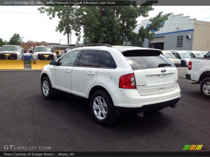 White Platinum Tri-Coat / Medium Light Stone 2013 Ford Edge SEL AWD