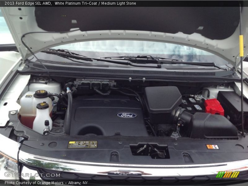 White Platinum Tri-Coat / Medium Light Stone 2013 Ford Edge SEL AWD