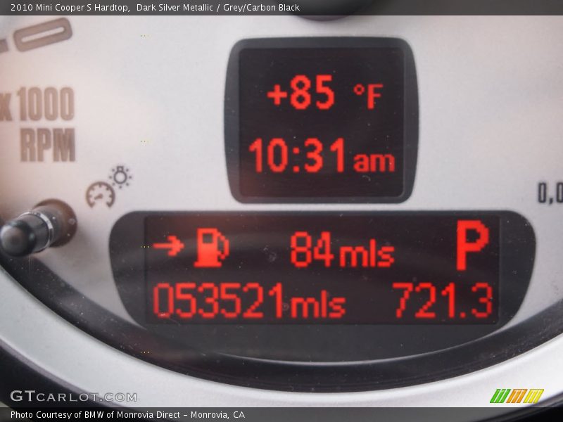 Dark Silver Metallic / Grey/Carbon Black 2010 Mini Cooper S Hardtop