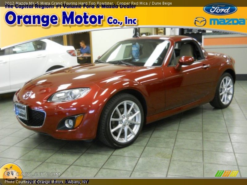 Copper Red Mica / Dune Beige 2012 Mazda MX-5 Miata Grand Touring Hard Top Roadster