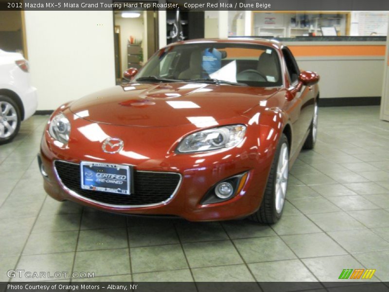 Copper Red Mica / Dune Beige 2012 Mazda MX-5 Miata Grand Touring Hard Top Roadster