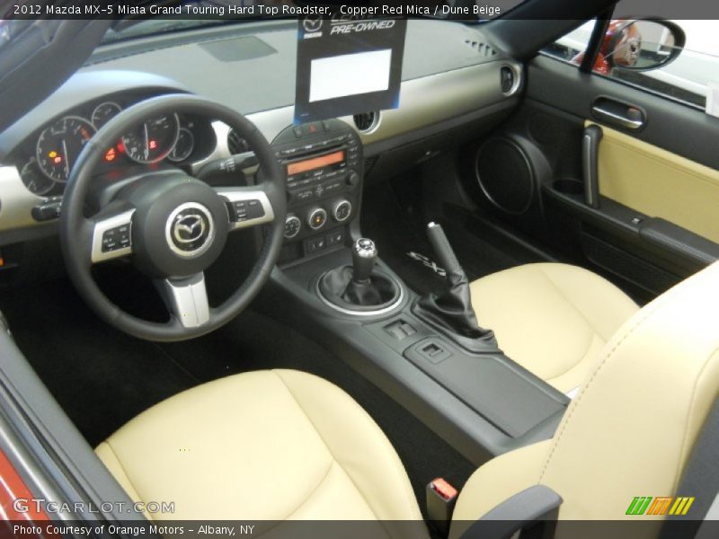 Copper Red Mica / Dune Beige 2012 Mazda MX-5 Miata Grand Touring Hard Top Roadster