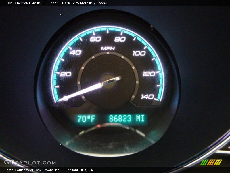 Dark Gray Metallic / Ebony 2009 Chevrolet Malibu LT Sedan