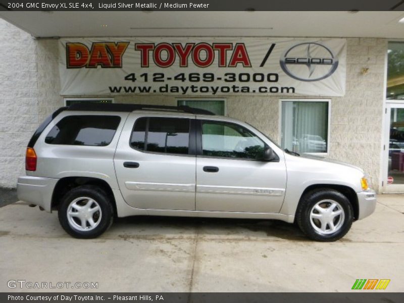Liquid Silver Metallic / Medium Pewter 2004 GMC Envoy XL SLE 4x4