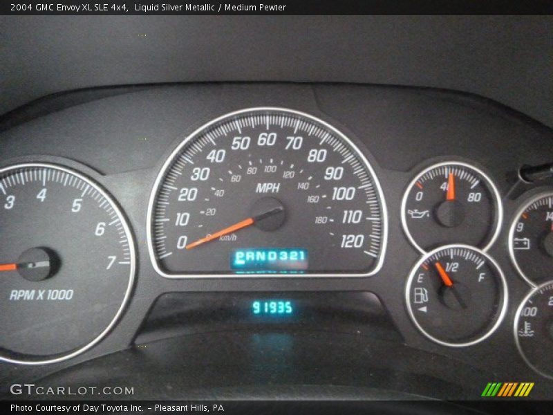 Liquid Silver Metallic / Medium Pewter 2004 GMC Envoy XL SLE 4x4