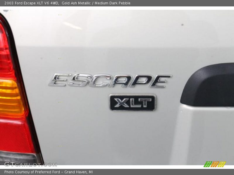 Gold Ash Metallic / Medium Dark Pebble 2003 Ford Escape XLT V6 4WD