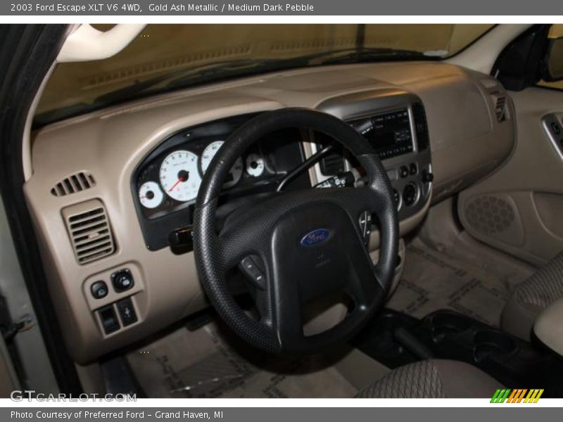 Gold Ash Metallic / Medium Dark Pebble 2003 Ford Escape XLT V6 4WD