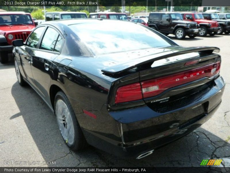 Pitch Black / Black 2013 Dodge Charger SXT Plus AWD