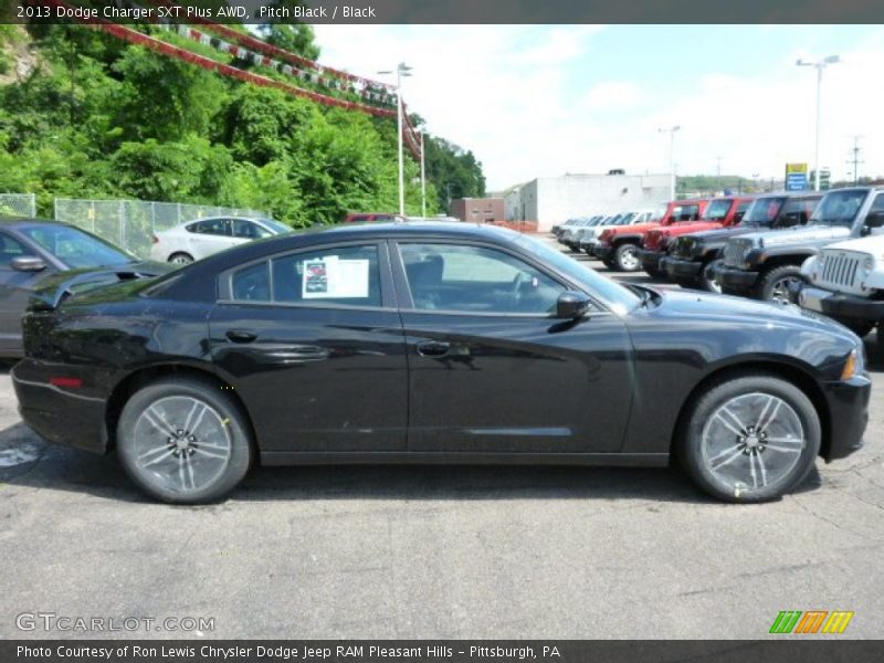 Pitch Black / Black 2013 Dodge Charger SXT Plus AWD