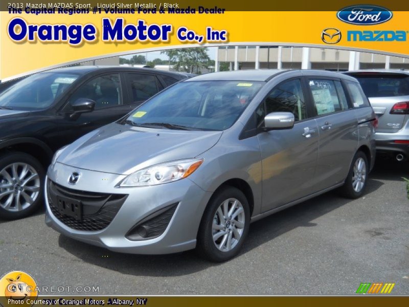 Liquid Silver Metallic / Black 2013 Mazda MAZDA5 Sport