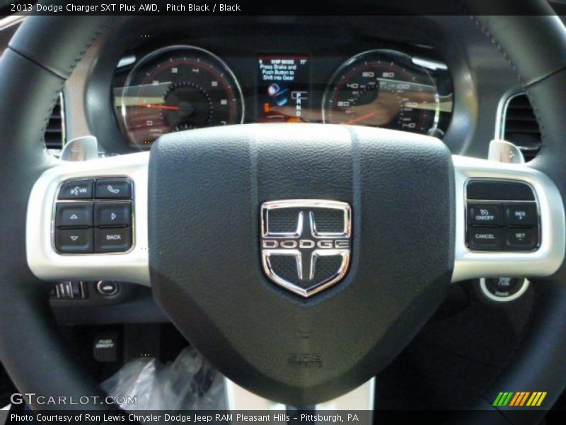 Pitch Black / Black 2013 Dodge Charger SXT Plus AWD